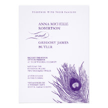 Peacock's Feather Wedding Invitation