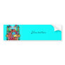 PEACOCKS IN LOVE  MONOGRAM red blue turquase green Bumper Stickers