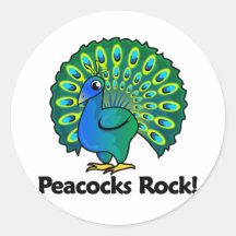 Peacocks Rock! Sticker