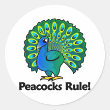 Peacocks Rule! Sticker