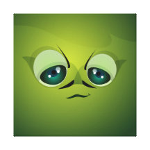 PeaGreen Cutie Bubble Stretched Canvas Prints