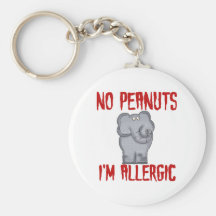 Peanut Allergy Elephant Keychain