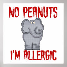 Peanut Allergy Elephant Print