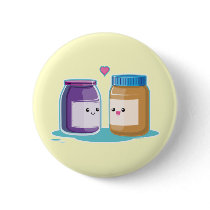 Peanut Butter and Jelly Pinback Button