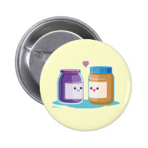 Peanut Butter and Jelly Pinback Button
