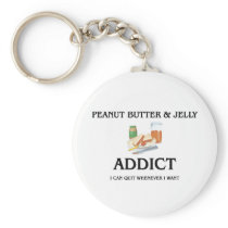 Peanut Butter & Jelly Addict keychains