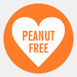 Peanut Free Allergy Safe Culinary Label Round Sticker