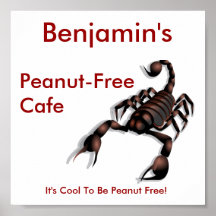 Peanut-free Cafe sign Posters