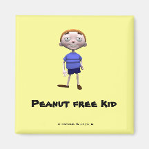 Peanut free Kid Refrigerator Magnet
