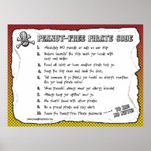 Peanut-Free Pirate Code (Poster)