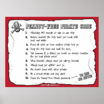 Peanut-Free Pirate Code (Poster)