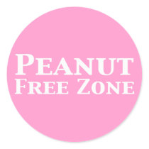 Peanut Free Zone Gifts Round Stickers