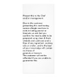 Peanut Info Card Custom Rack Card