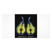pear-fect-dark personalized photo card