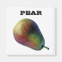 Pear - (Fridge Magnet Square)