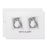Pear "pair" wedding announcement