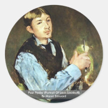 Pear Peeler (Portrait Of Léon Leenhoff) Round Sticker