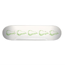 Pear Sketch. Line illustration in green. Skateboards
