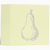 Pear Sketch. Line illustration in grey. Binders