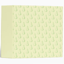 Pear Sketch. Pattern in green. Binders