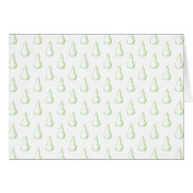 Pear Sketch. Pattern in green. Greeting Cards
