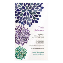 Pearl Dahlia Blossom Burst Floral Business Card