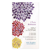 Pearl Dahlia Blossom Burst Floral Business Card