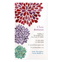 Pearl Dahlia Blossom Burst Floral Business Card