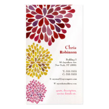 Pearl Dahlia Blossom Burst Floral Business Card