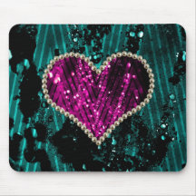 Pearl Heart Mouse Pads