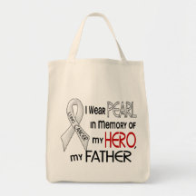Pearl In Memory Of My Father Lung Cancer Canvas Bags