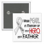 Pearl In Memory Of My Father Lung Cancer Button