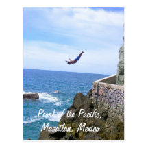 Pearl of the Pacific, Mazatlan Mexico Cliff Diver Postcard