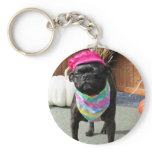 Pearl - Pug and Boston Terrier Mix Breed Photo-08 Key Chains