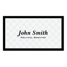 Pearl Quilt Political Scientist Business Card