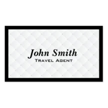 Pearl Quilt Travel Agent Business Card