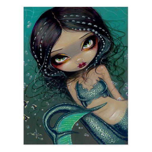 Pearl Swirl Mermaid Postcard