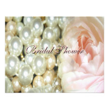 Pearls and Roses Bridal Shower Invitation