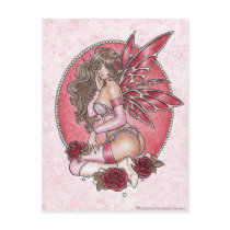 Pearls And Roses Fairy Postcard