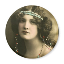 Pearls in Her Hair Refrigerator Magnets