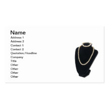 Pearls on Neck Form Business Card