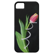 pearls wrapped around tulip