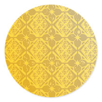 Pearly Canary Yellow Iridescent Envelope Seals Round Stickers