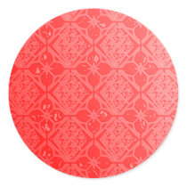 Pearly Faded Red Iridescent Round Envelope Seals Stickers