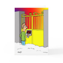 Pearly Gates Pin Number Greeting Cards