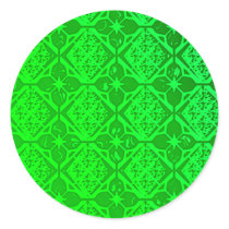 Pearly Green Iridescent Round Envelope Seals Round Stickers