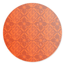 Pearly Orange Iridescent Round Envelope Seals Round Stickers