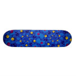Pearly spiral in a blue matrix photo custom skate board