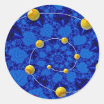 Pearly spiral in a blue matrix photo sticker