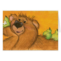 Pears and Bear / Note Card